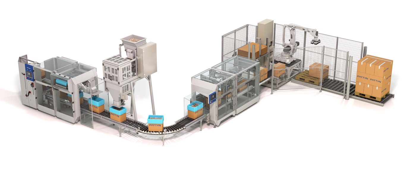 Bulk solids packaging line by Pattyn