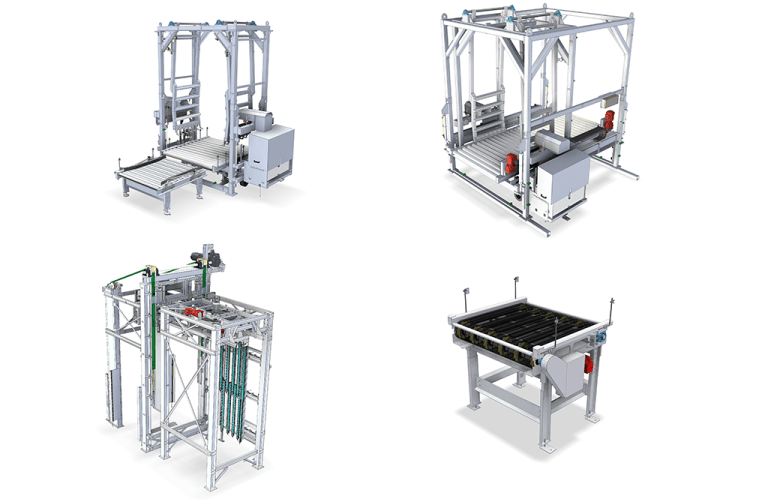 Image compilation FIBC handling and disinfection lines bulk packaging