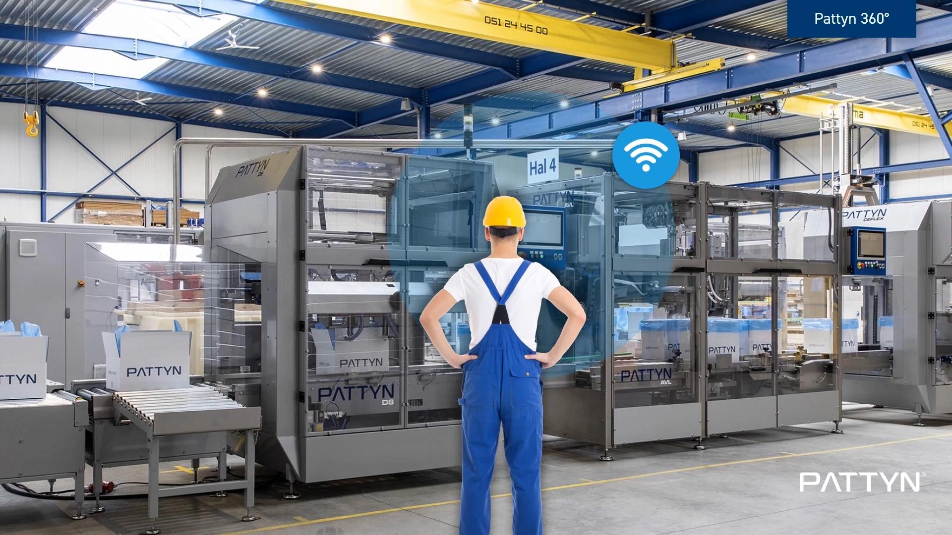 Pattyn360 screenshot man before packaging machines
