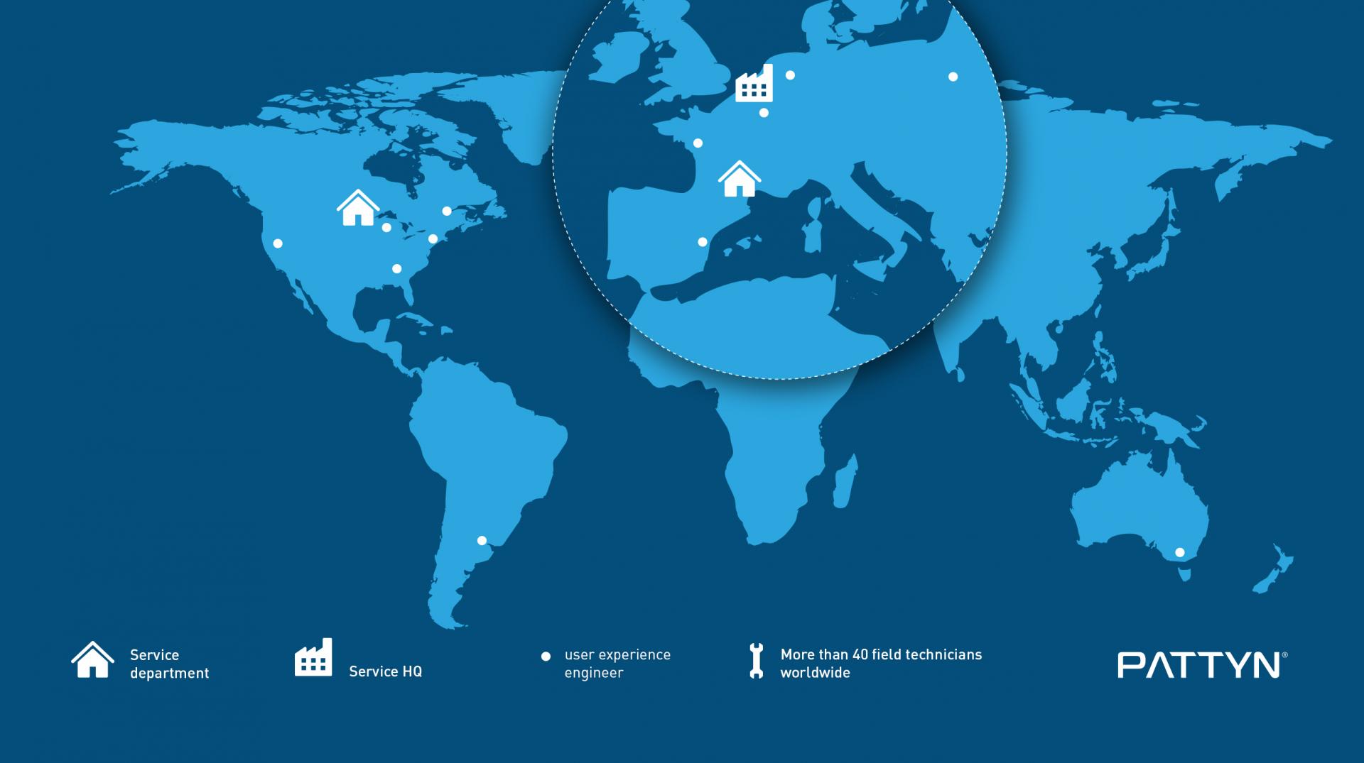 Pattyn global services mapped