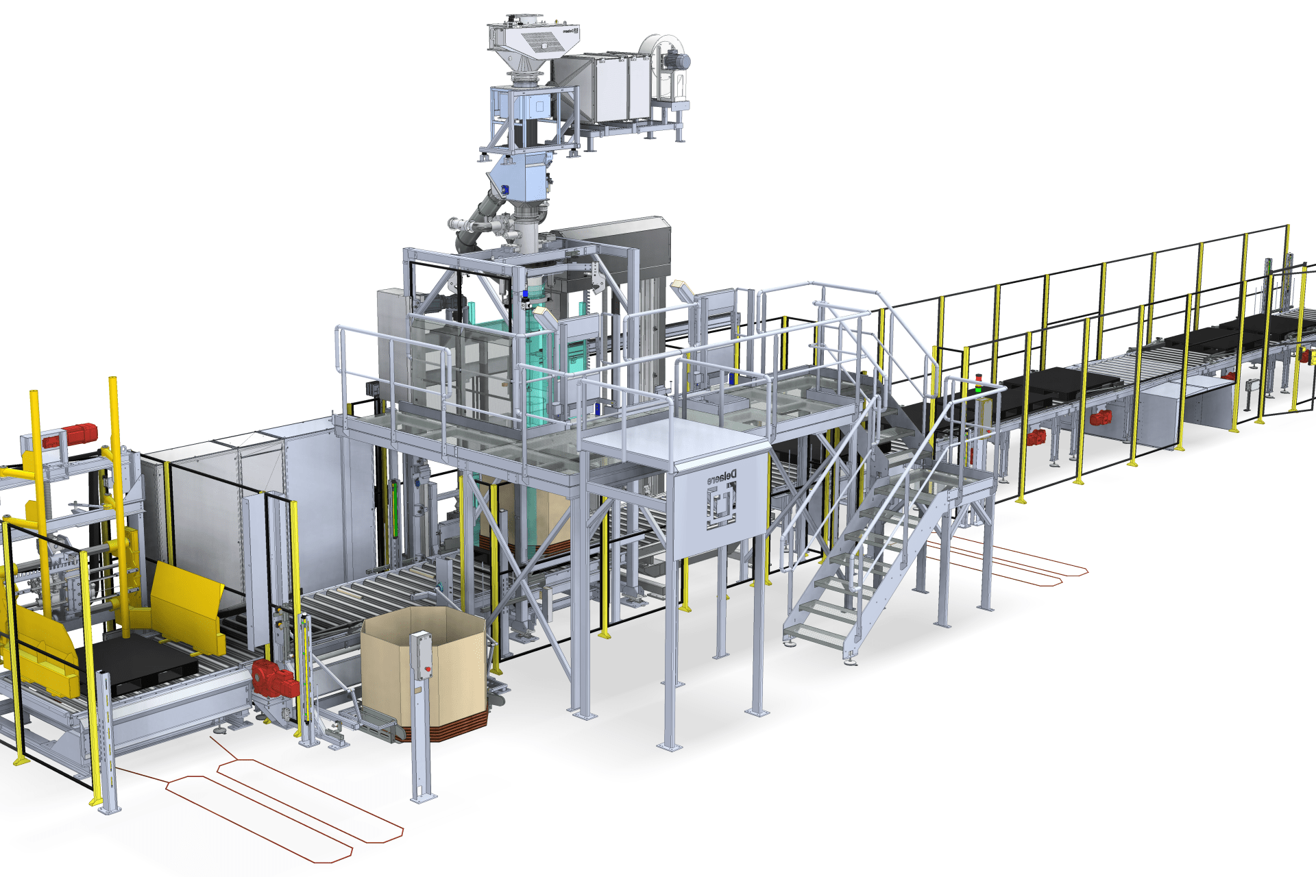 Image semi-automatic FIBC and octabin filling line